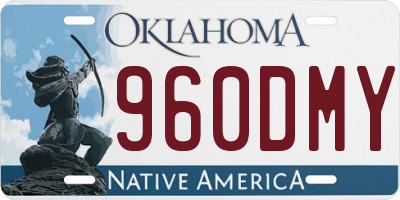 OK license plate 960DMY