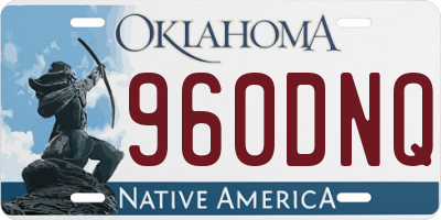 OK license plate 960DNQ