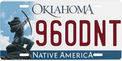 OK license plate 960DNT