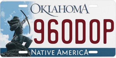 OK license plate 960DOP