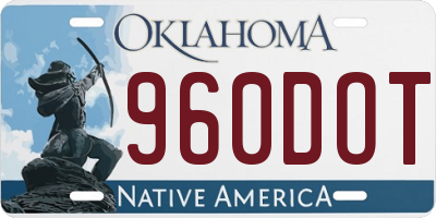 OK license plate 960DOT