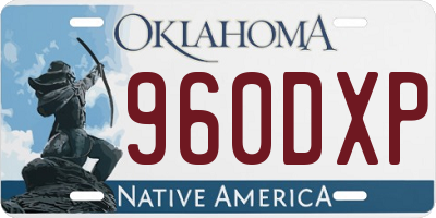 OK license plate 960DXP