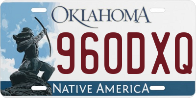 OK license plate 960DXQ