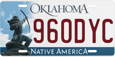 OK license plate 960DYC
