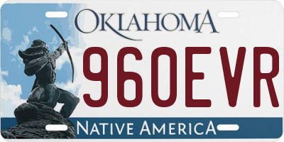 OK license plate 960EVR
