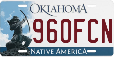 OK license plate 960FCN