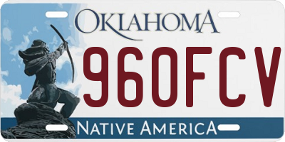OK license plate 960FCV