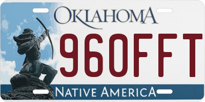 OK license plate 960FFT