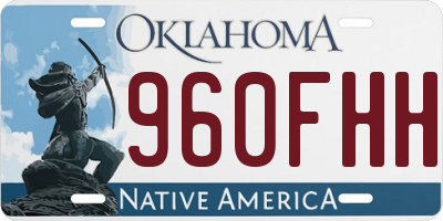 OK license plate 960FHH