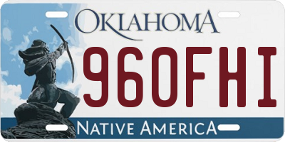 OK license plate 960FHI