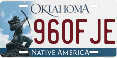 OK license plate 960FJE