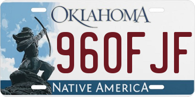 OK license plate 960FJF