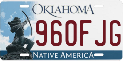 OK license plate 960FJG