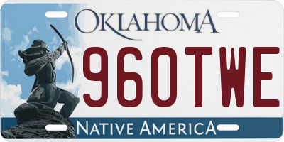 OK license plate 960TWE