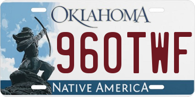 OK license plate 960TWF