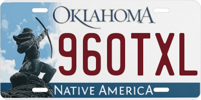 OK license plate 960TXL