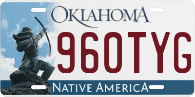 OK license plate 960TYG