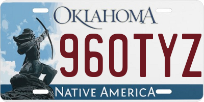 OK license plate 960TYZ