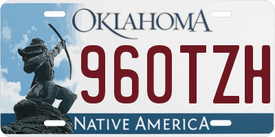 OK license plate 960TZH