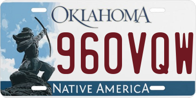OK license plate 960VQW