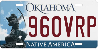 OK license plate 960VRP