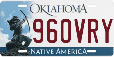 OK license plate 960VRY