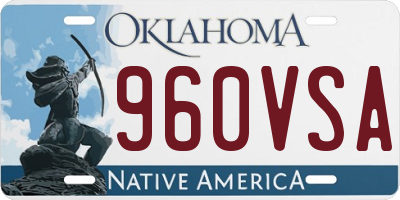 OK license plate 960VSA