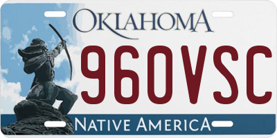 OK license plate 960VSC