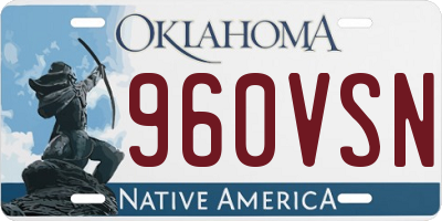 OK license plate 960VSN