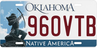 OK license plate 960VTB