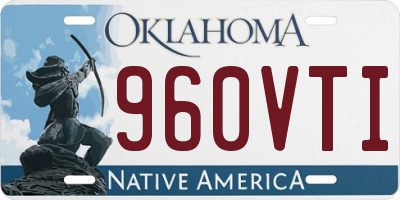 OK license plate 960VTI