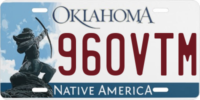 OK license plate 960VTM