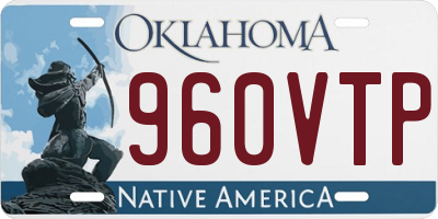 OK license plate 960VTP