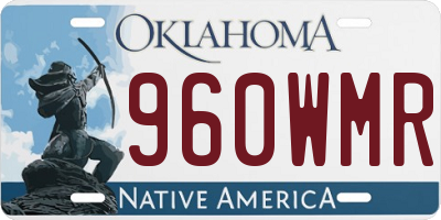 OK license plate 960WMR