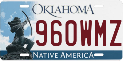 OK license plate 960WMZ