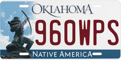 OK license plate 960WPS