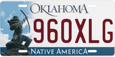 OK license plate 960XLG