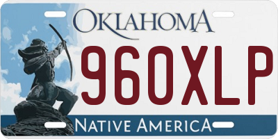 OK license plate 960XLP