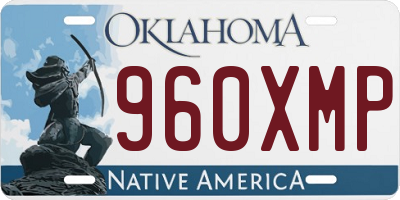 OK license plate 960XMP