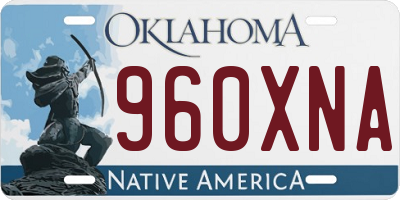 OK license plate 960XNA