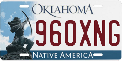 OK license plate 960XNG
