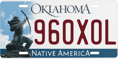 OK license plate 960XOL