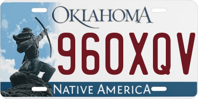 OK license plate 960XQV