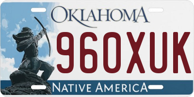 OK license plate 960XUK