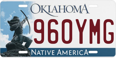 OK license plate 960YMG