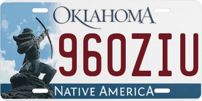 OK license plate 960ZIU