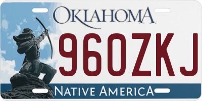 OK license plate 960ZKJ