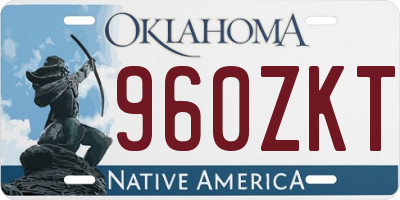 OK license plate 960ZKT