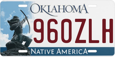 OK license plate 960ZLH
