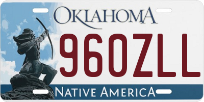 OK license plate 960ZLL